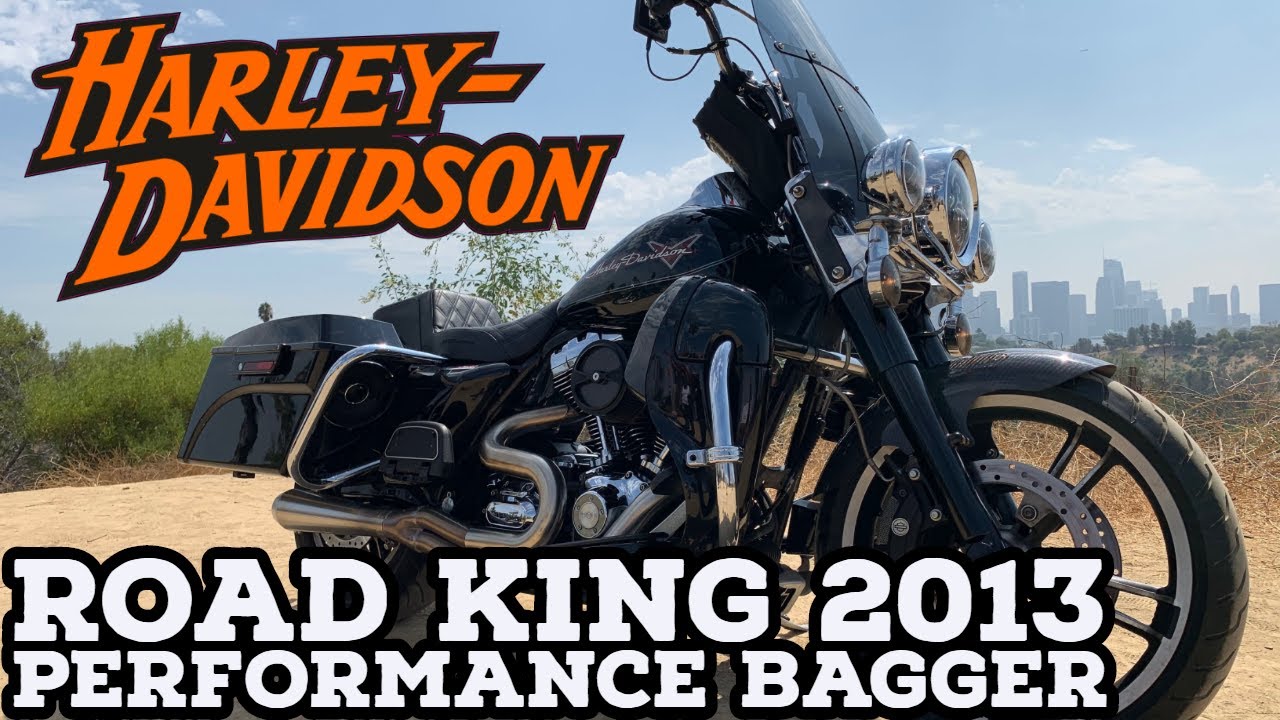 Road King FLHR 2013 Harley Davidson Performance Bagger T bar pullback lowers 2 in 1 exhaust saddleme