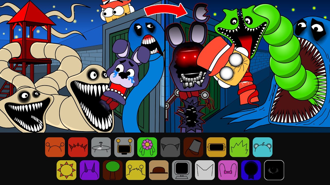 Incredibox Sprunki Edition: HUNGRY WORM EATER, IGNITED Bonnie,Sammy Hide&Seek HUNGRY SNAKE SEA EATER