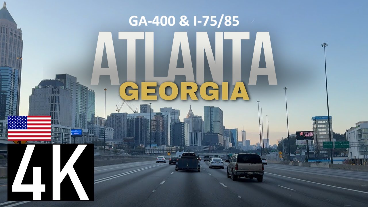 Road Tour of Atlanta, Georgia in 4K - Driving to Downtown Atlanta - Atlanta Driving Tour