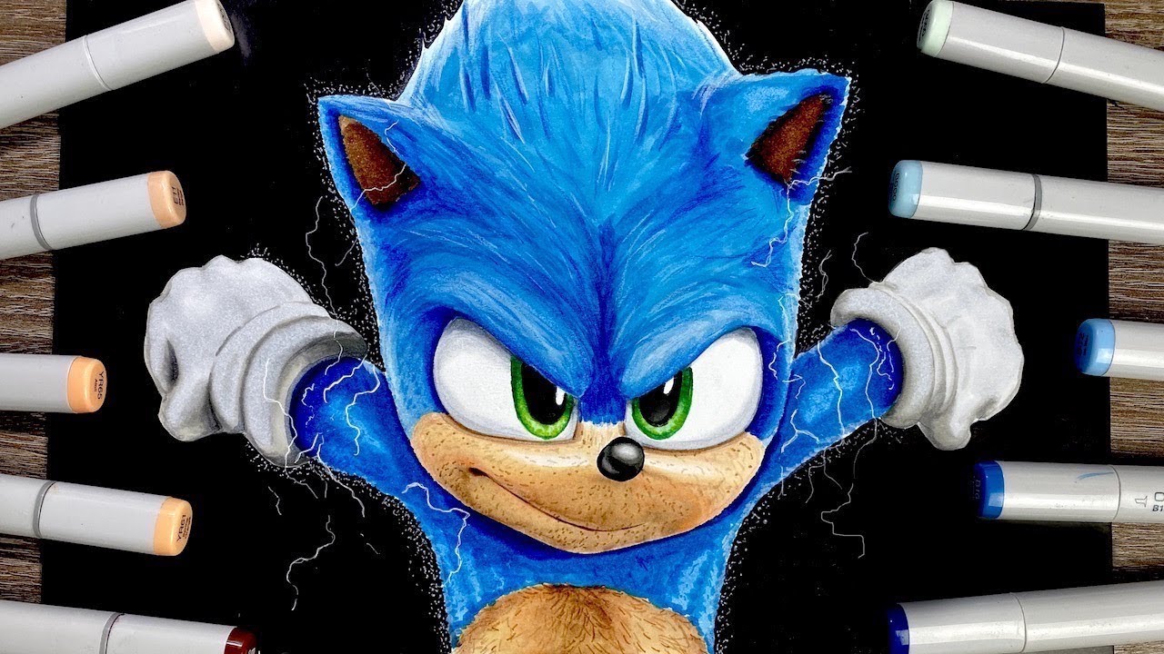 DRAWING REALISTIC NEW SONIC DESIGN !