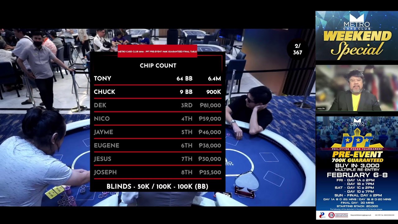 Metro Card Club 2026 - PPT Pre-Event 700K Guaranteed Final Table