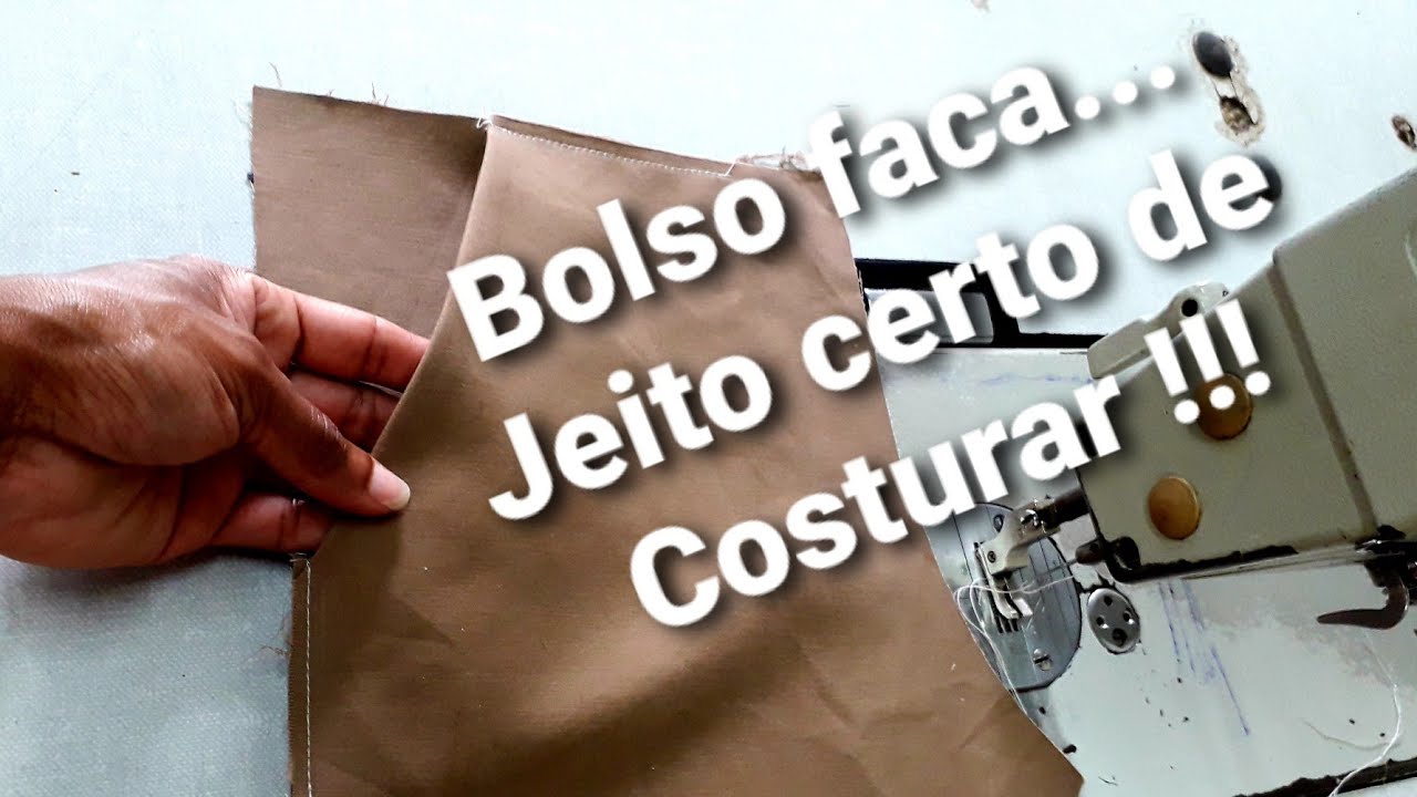 Como fazer bolso faca, jeito simples de costurar com acabamento profissional