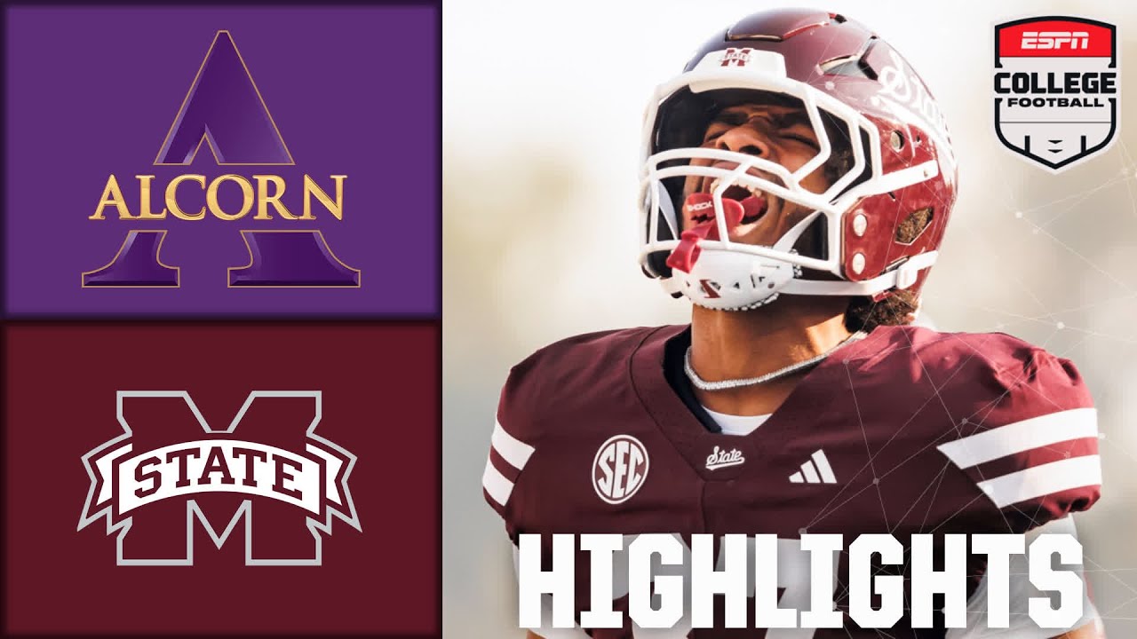 Alcorn State Braves против Mississippi State Bulldogs | Полные обзоры матча | ESPN College Football