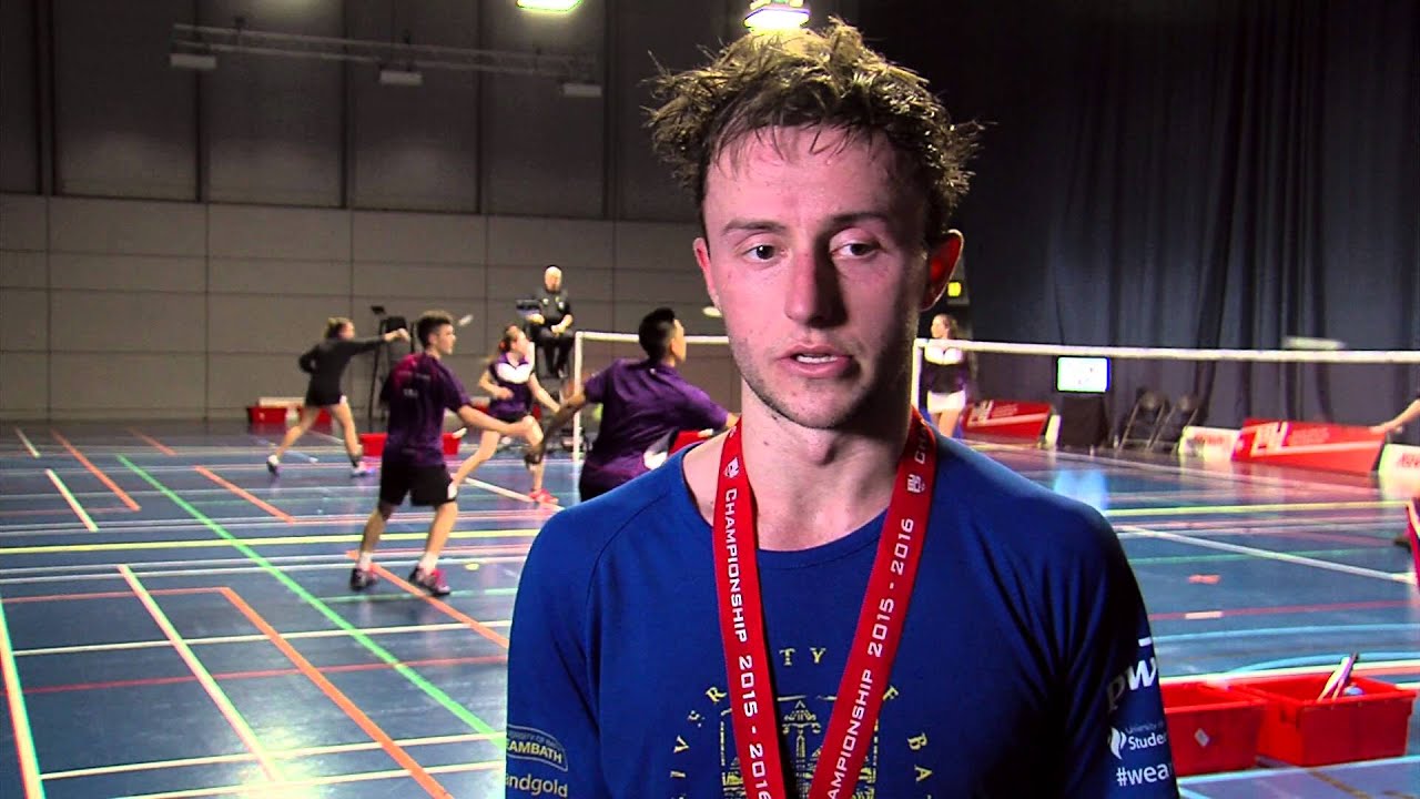BADMINTON: University of Bath's Alex Lane battles to men's singles title