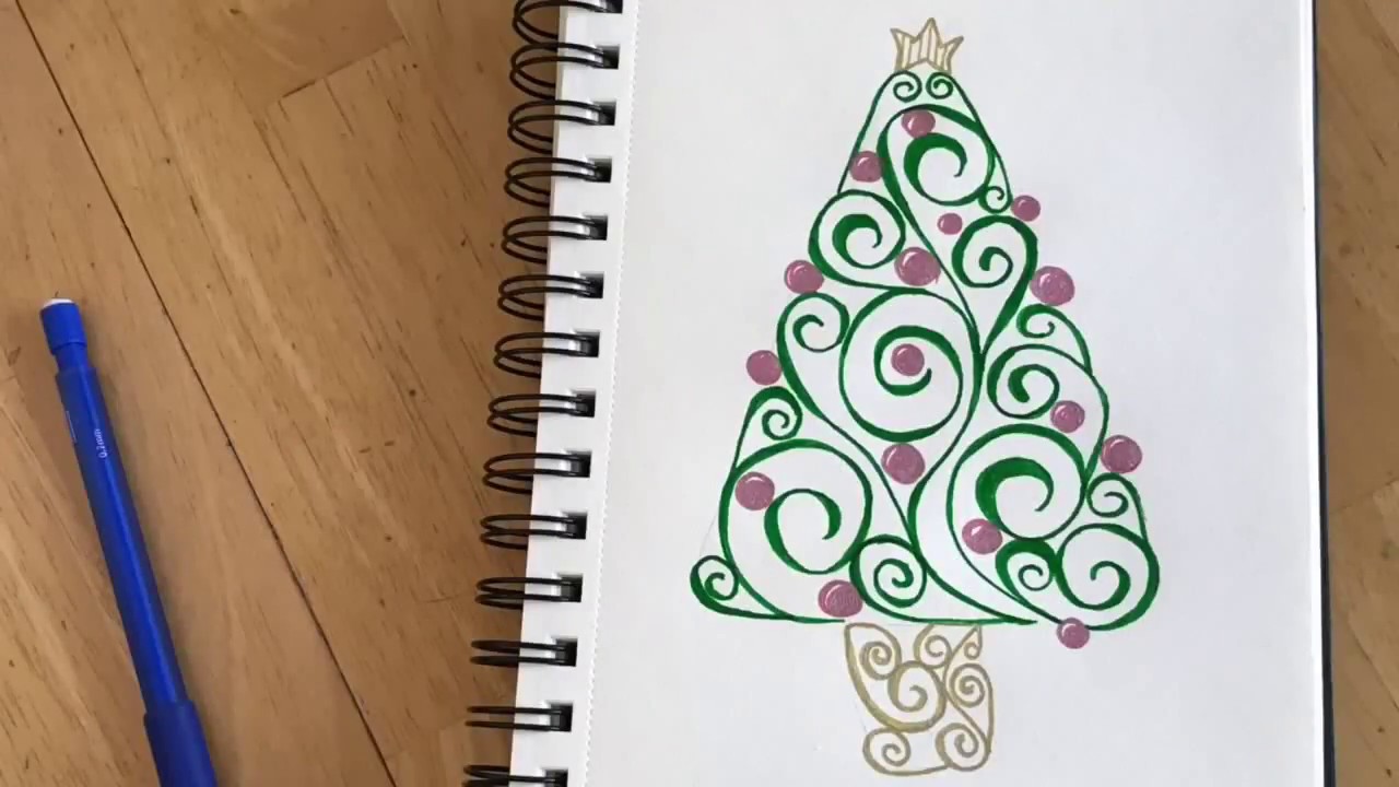 How to Zendoodle a #Quigtangle Christmas Tree
