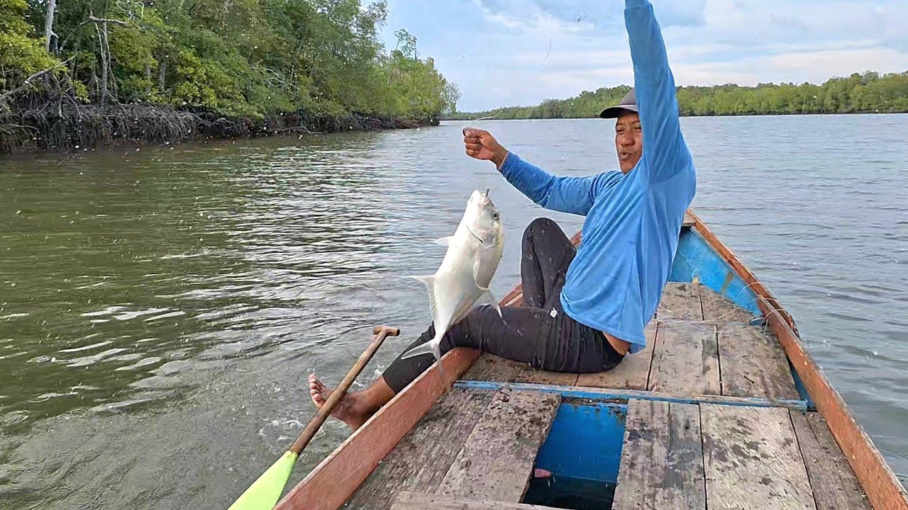 AIR BERANJAK PASANG DI WAKTU SORE HARI DENGAN UMPAN UDANG HIDUP