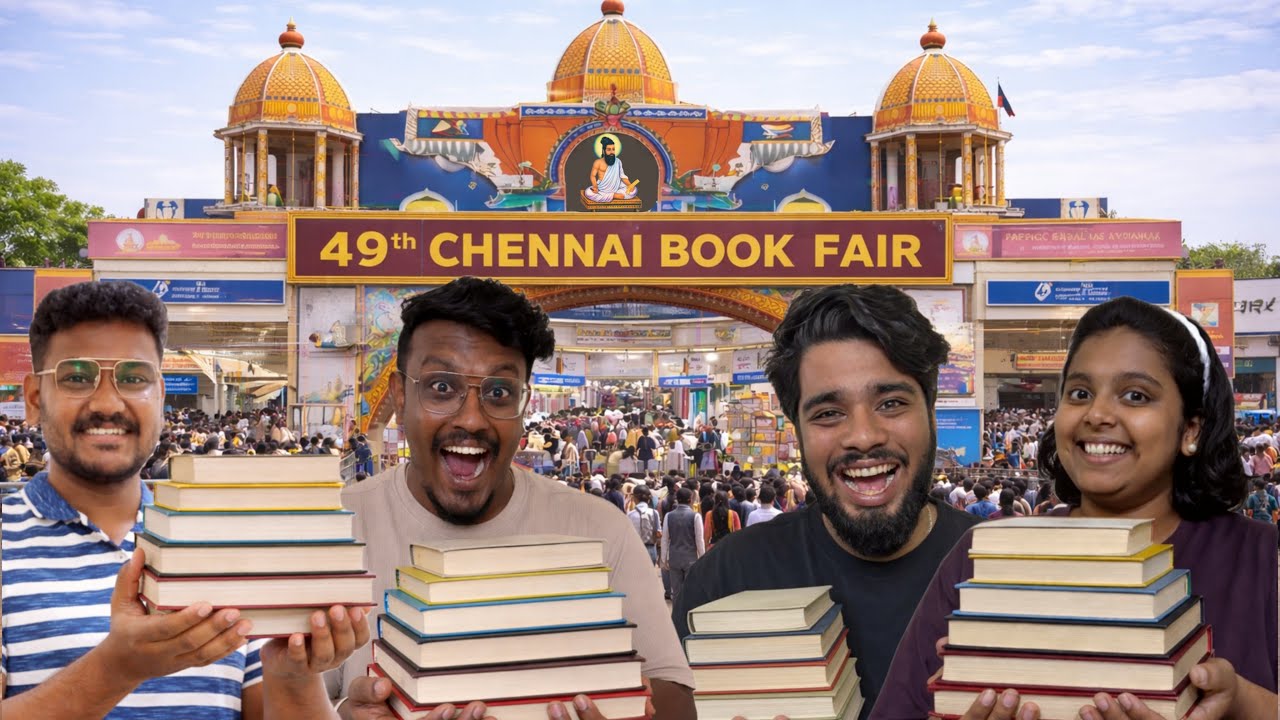 Chennai Book Fair 2026 | Sabaree | Vallal | Vaishu | Chriznill | Somma | Vlog35