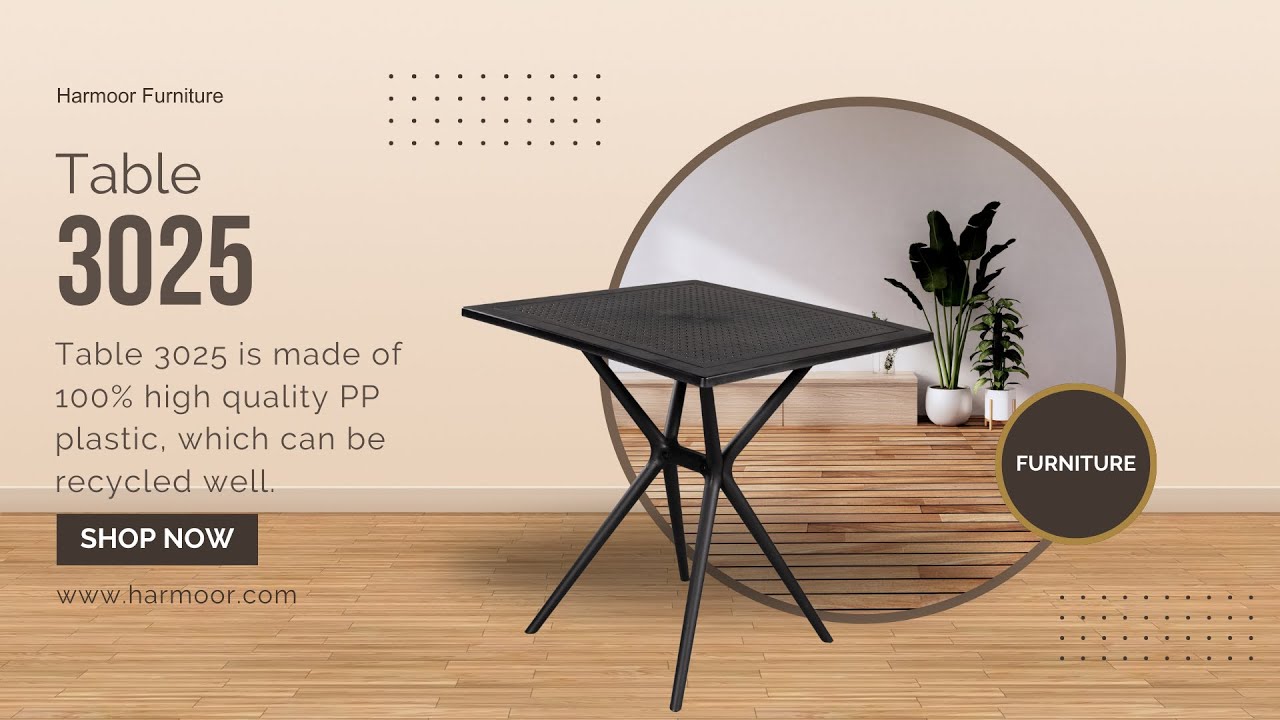 Table 3025 - Coffee Table, Dining Table, Restaurant Table
