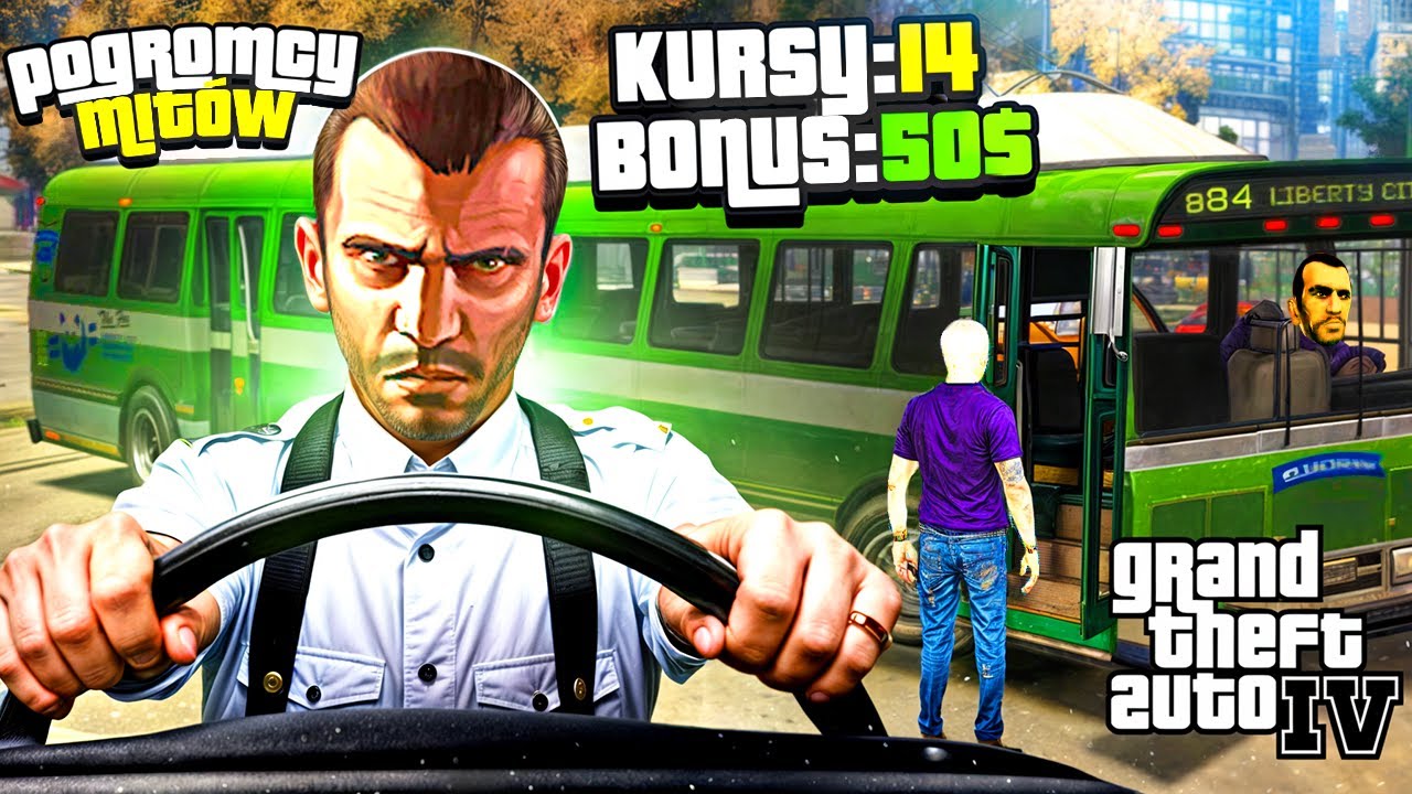 UKRYTA MISJA KIEROWCY AUTOBUSU? | POGROMCY MITÓW GTA 4 S02EP43