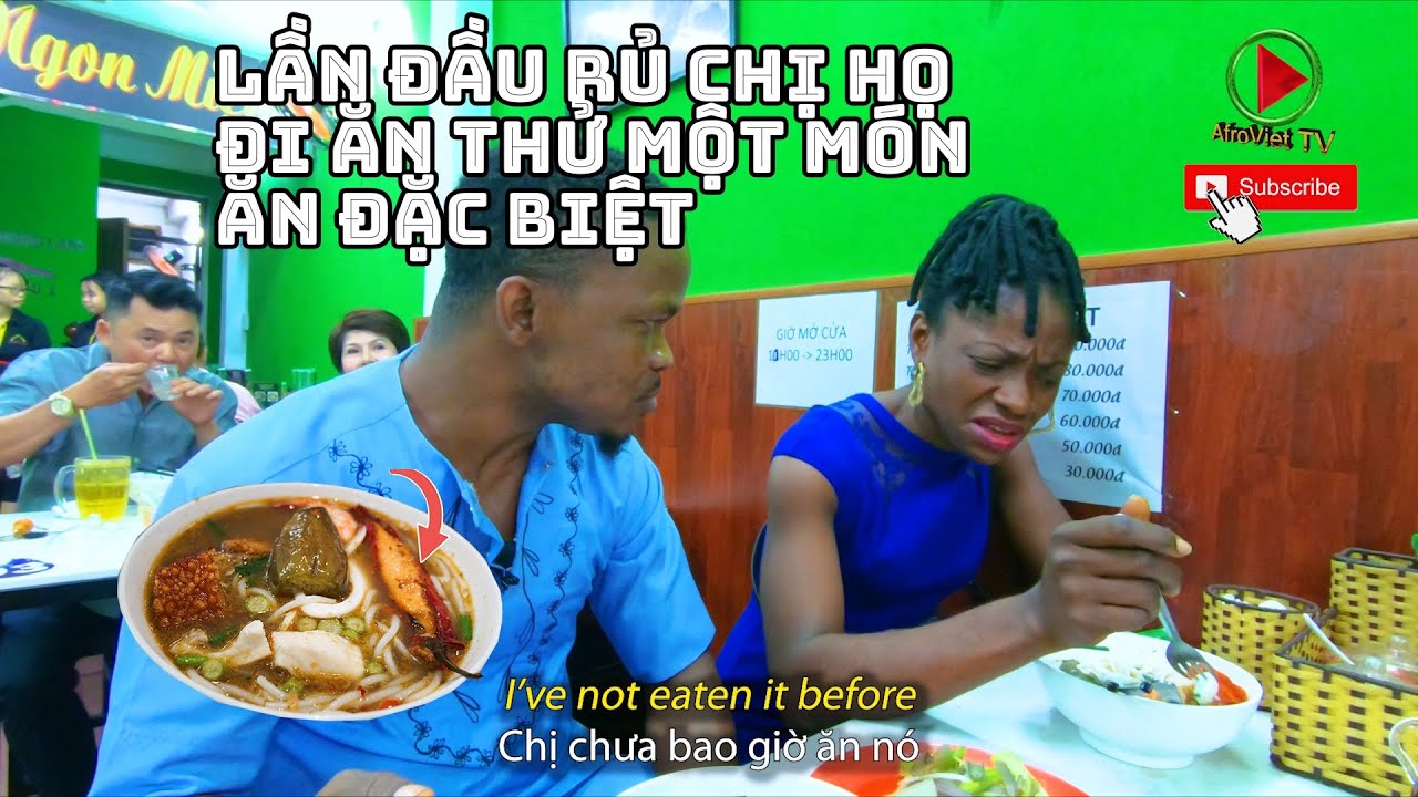 My African sister eating Bún Mắm the first time |LẦN ĐẦU RỦ CHỊ HỌ ĐI ĂN BÚN MẮM SÀI GÒN #NamĐenVlog