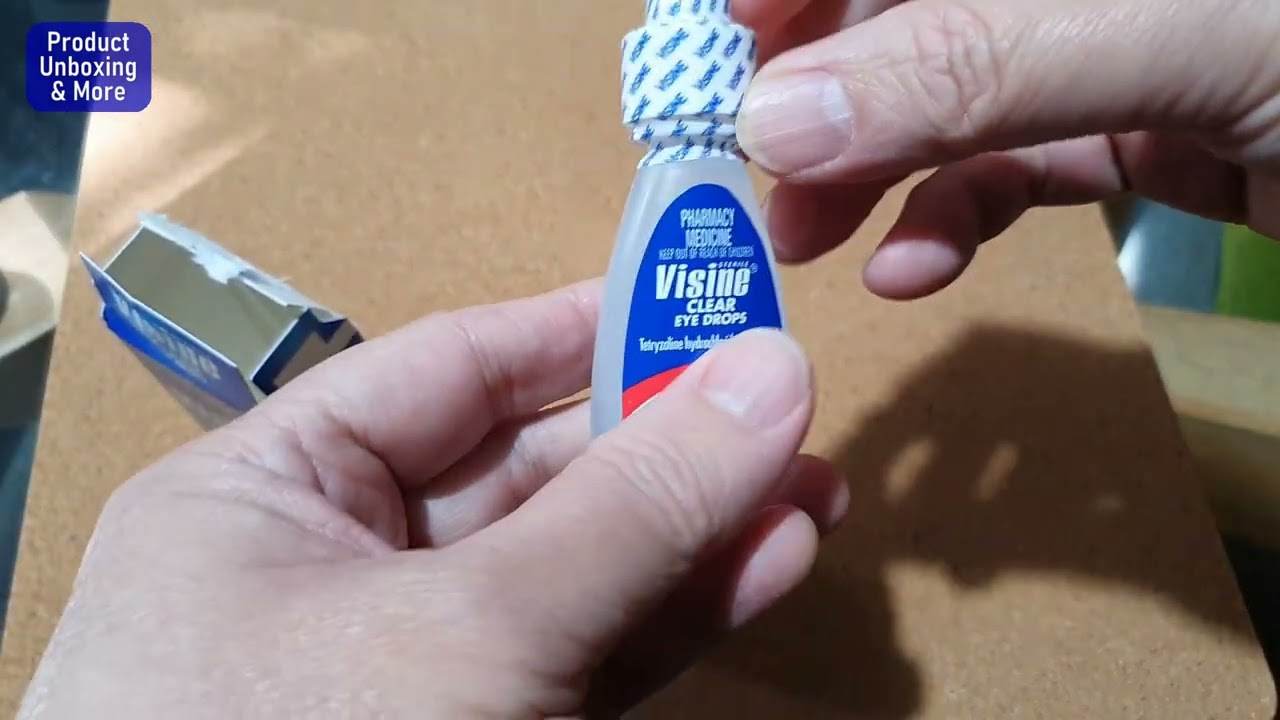 Visine Clear Eye Drops unboxing and opening