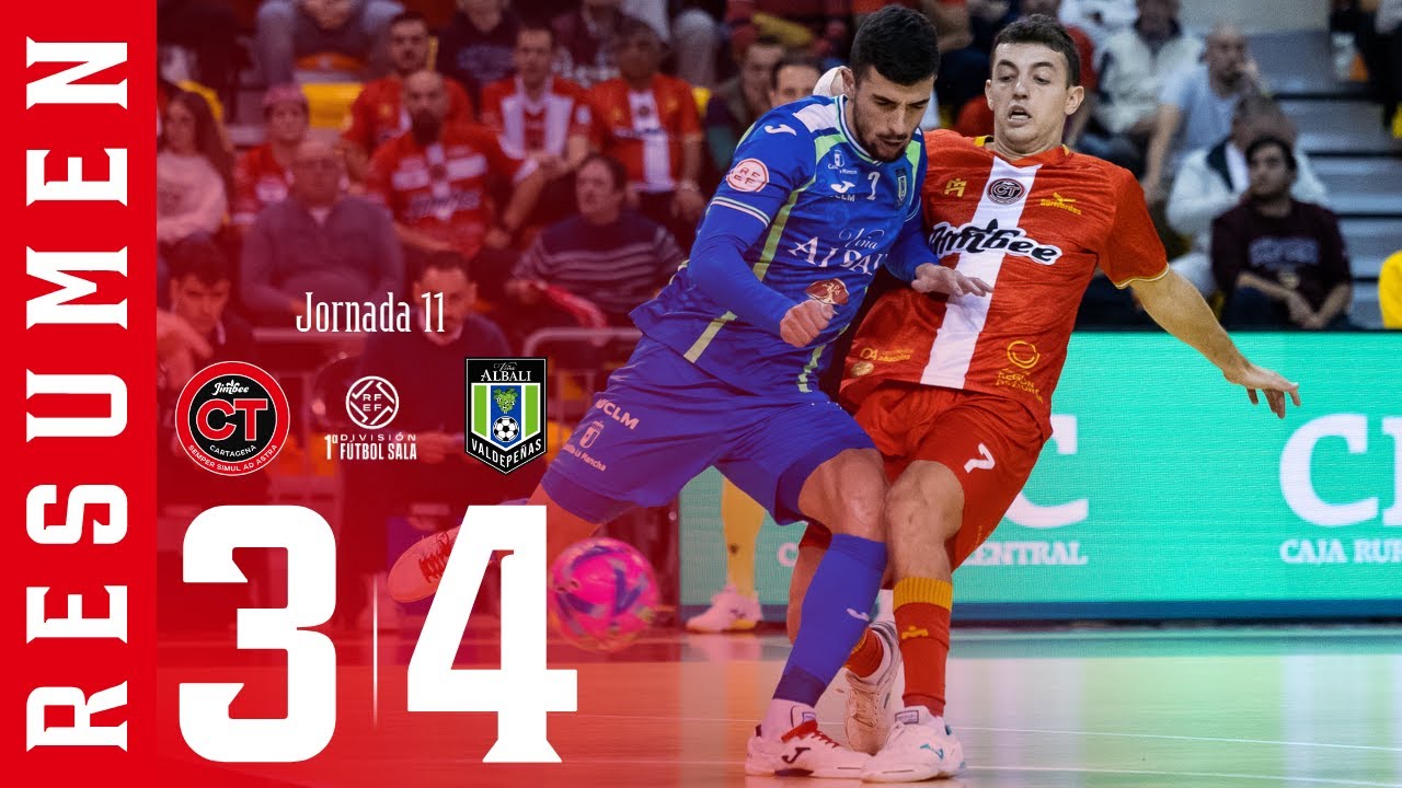 ▶️ 𝗥𝗘𝗦𝗨𝗠𝗘𝗡 J11 | 𝐉𝐢𝐦𝐛𝐞𝐞 𝐂𝐚𝐫𝐭𝐚𝐠𝐞𝐧𝐚 𝐂𝐨𝐬𝐭𝐚 𝐂á𝐥𝐢𝐝𝐚 3️⃣-4️⃣ Viña Albali Valdepeñas | Primera División FS