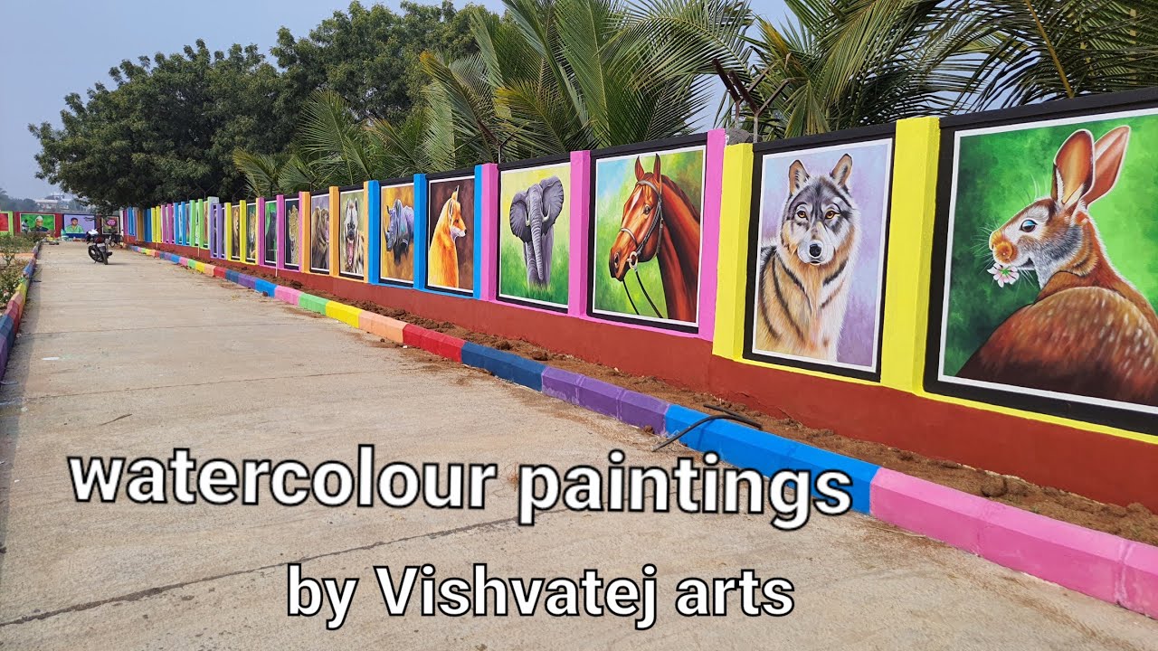 Water colour (wall)paintings by artist visvatej