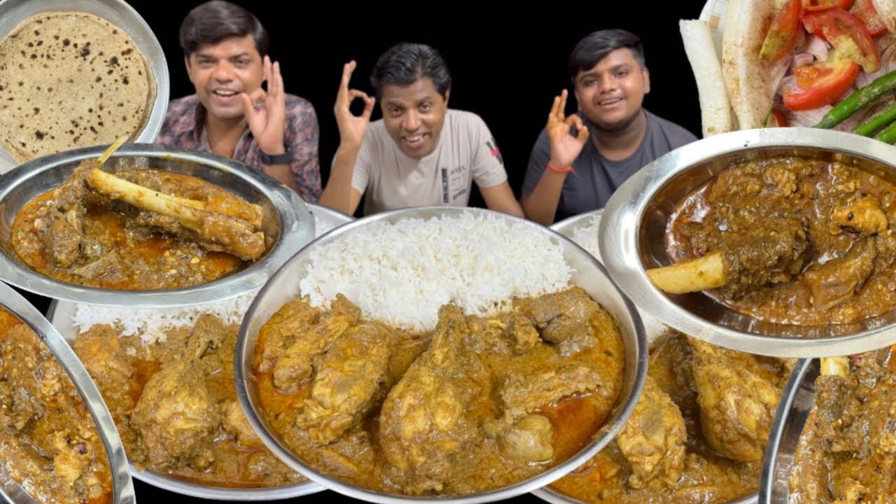 Mutton Curry / Chicken Curry / Roti / Rice / Salad / 😀👌
