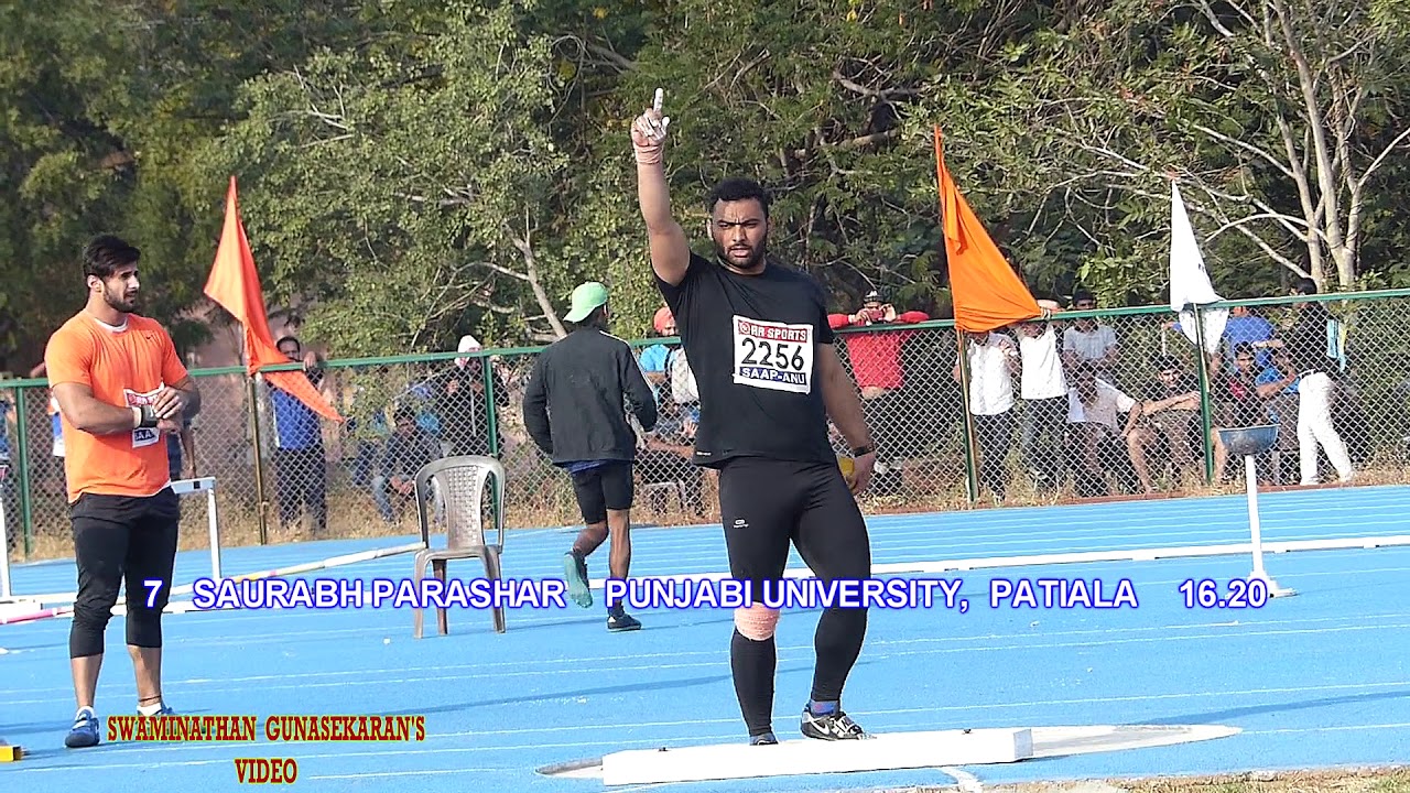 MEN'S  SHOT PUT FINAL. 78th ALL INDIA INTER UNIVERSITY ATHLETICS CHAMPIONSHIPS-2017-18