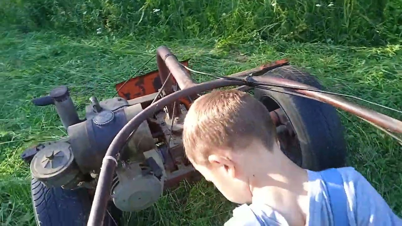 Rasant mower operated by my 8 year old son