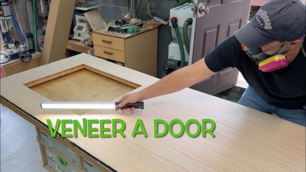 Door Repair - Apply Wood Veneer Using Contact Cement