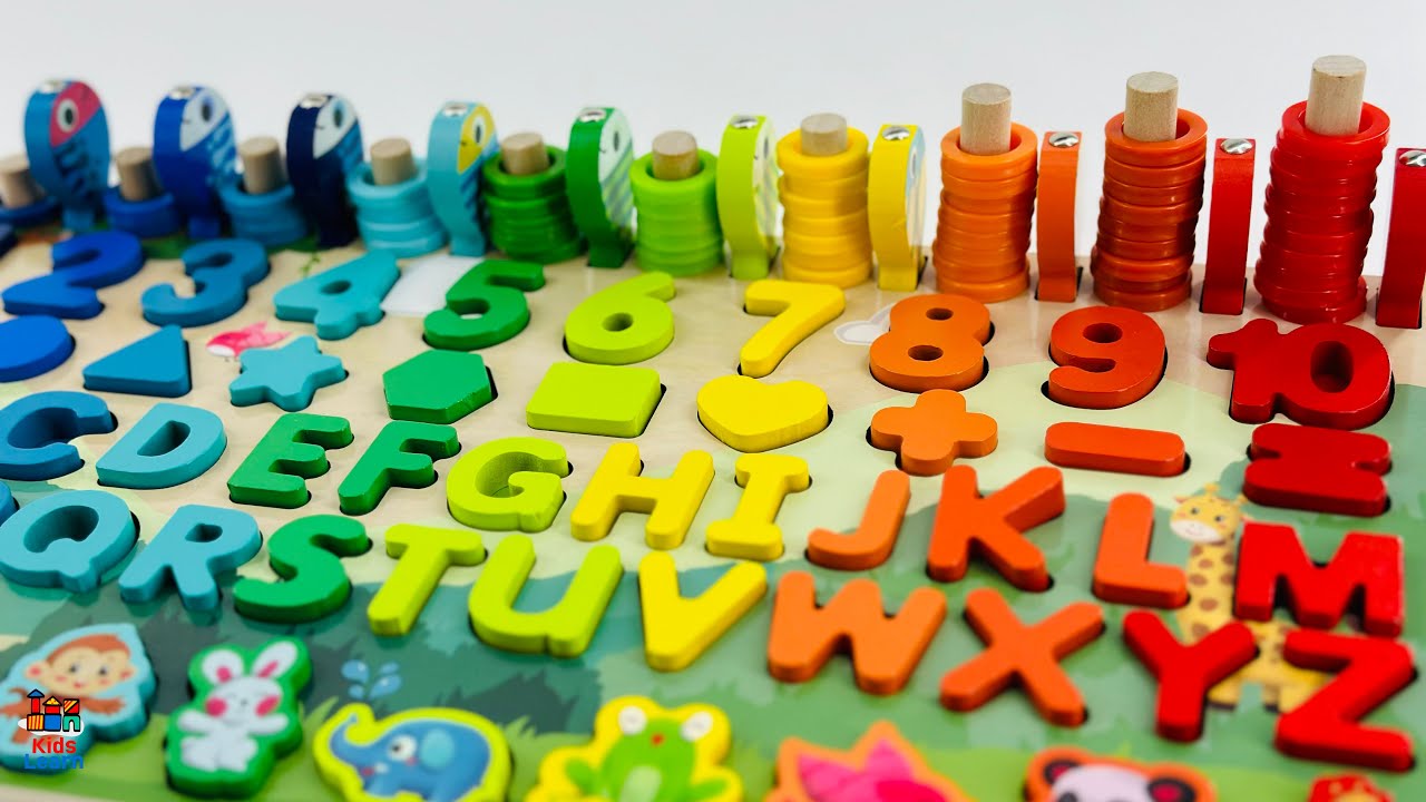Kids COUNT 1 - 10, Sort COLORS & SHAPES | Best Educational Toy Learning Video Preschool Activities