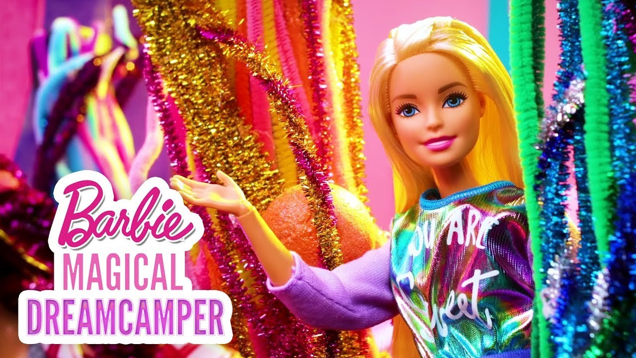 @Barbie | RAINBOW SNOWCONES, PUPPY HICCUPS & COLOR REVEAL MERMAIDS! 🌈🐶 | Barbie Magical DreamCamper
