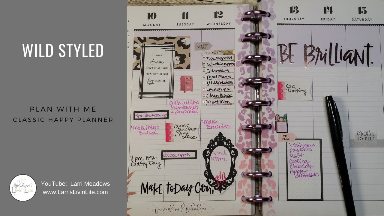 Plan with Me | Classic Happy Planner | Wild Styled | MAMBI Planner Stickers