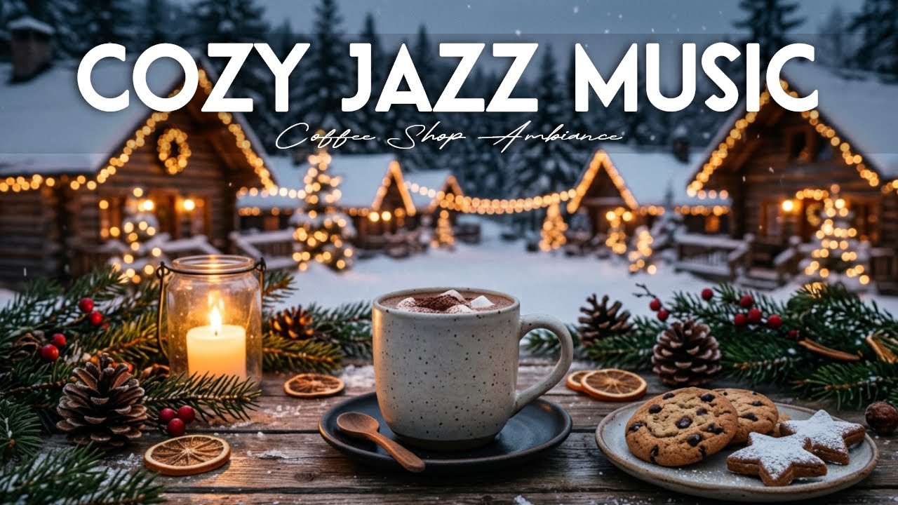 Cozy Cabin Ambience 🔥 Slow Jazz Music, Gentle Night Rain & Fireplace Sounds for Relaxation, Sleep