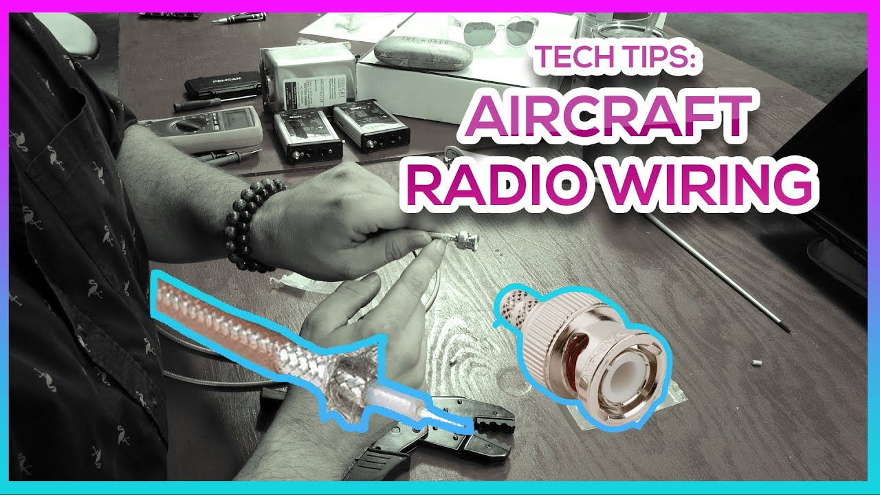 How to make com radio and transponder antenna wires.  BNC Crimp on connectors for com/transp wires~