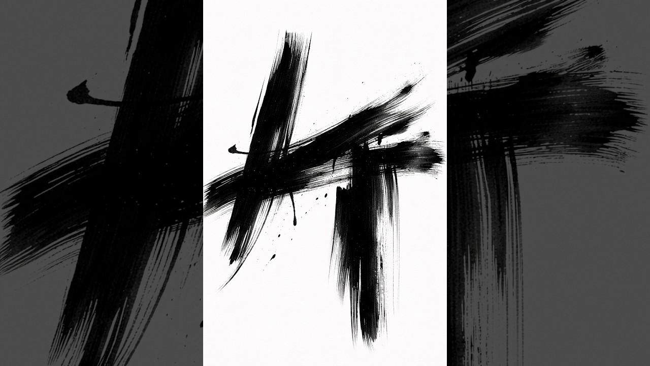 Luxury Minimalist Black & White TV Art 🖤 | Elegant Abstract Wall Art for Living Room (No Sound)
