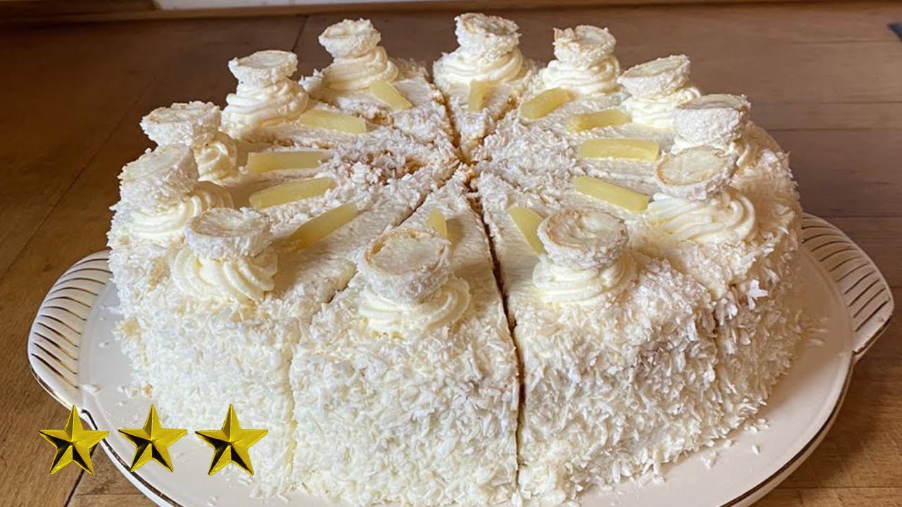 TORTA ALEMÃ DE ABACAXI E COCO.