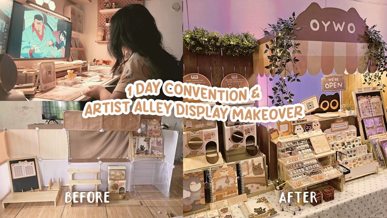artist alley vlog ✿ booth display makeover! | stickercon kung anik-anik 2025