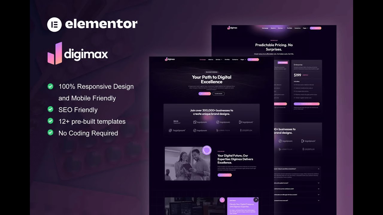 [FREE DOWNLOAD] Digimax - Digital Marketing Agency Elementor Template Kit