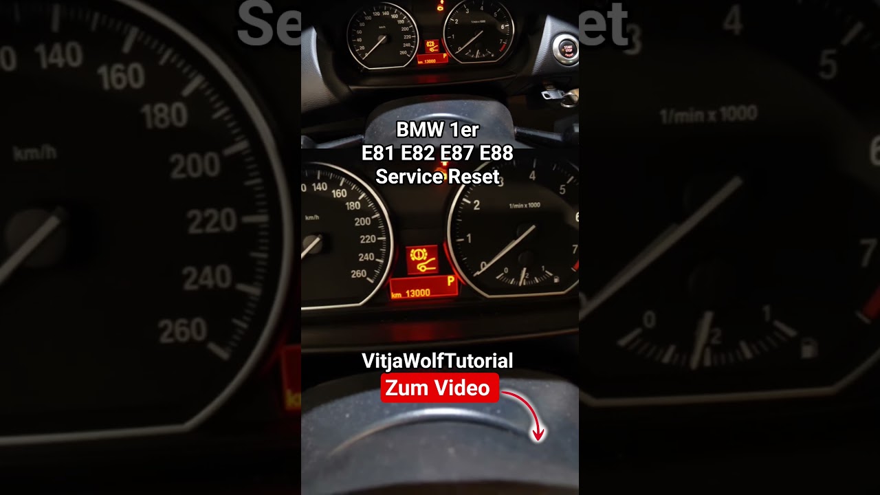 BMW E81 E82 E87 E88 Service Reset Service Zurücksetzen 