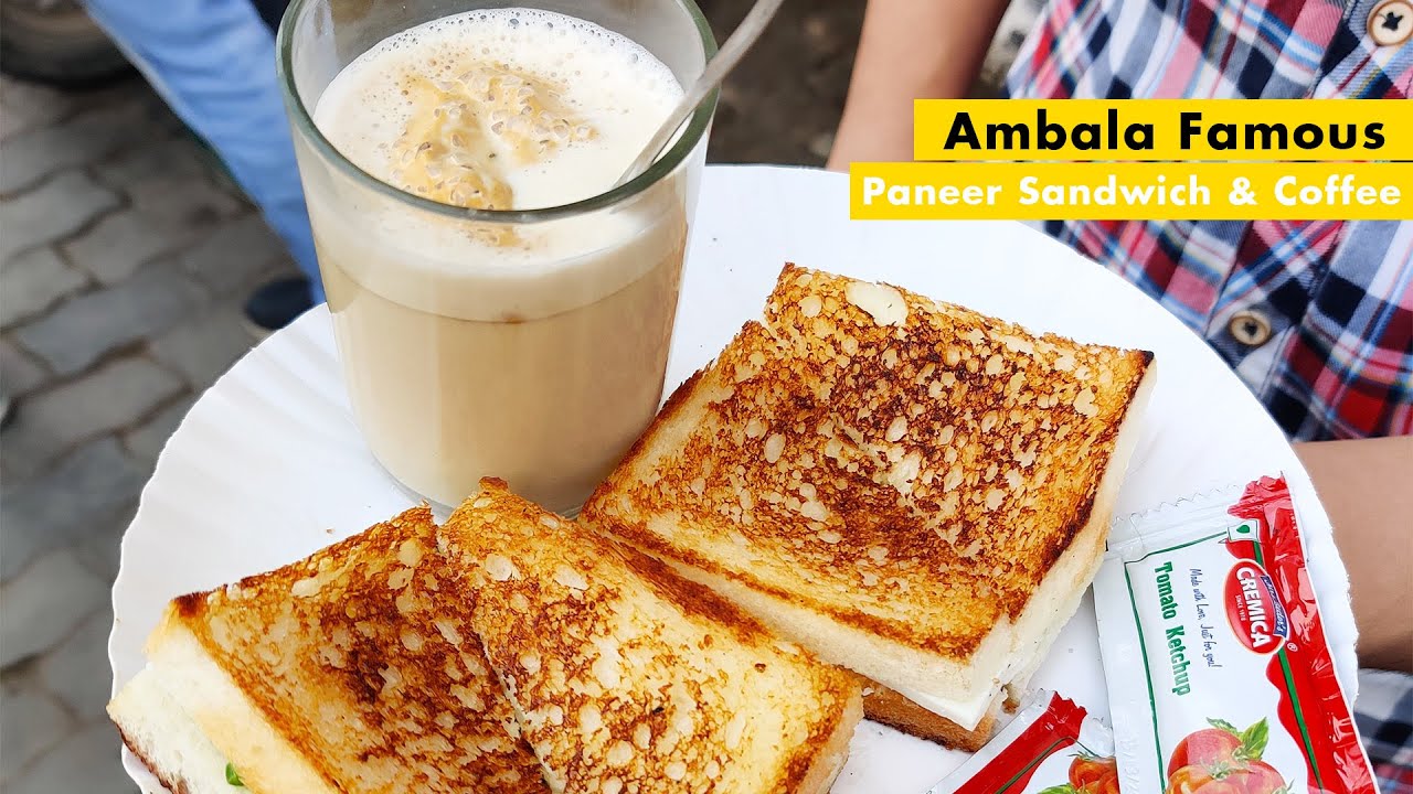 Ambala Famous Cheese Sandwich Rs. 90/- & Beaten Coffee Rs. 40/- l Parkash Coffee House, Sadar Bazar