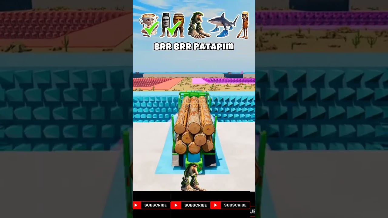Brainrot car Jump Challenge WithTung Tung Sahur,Tralelo Tralala