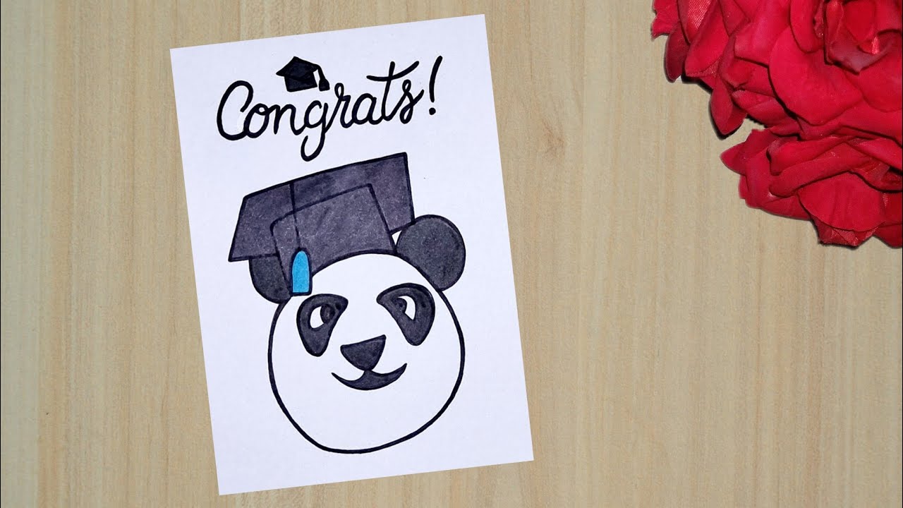 Easy Graduation Card //Congratulations Card //How To Draw Graduation Card //Graduation Greeting Card