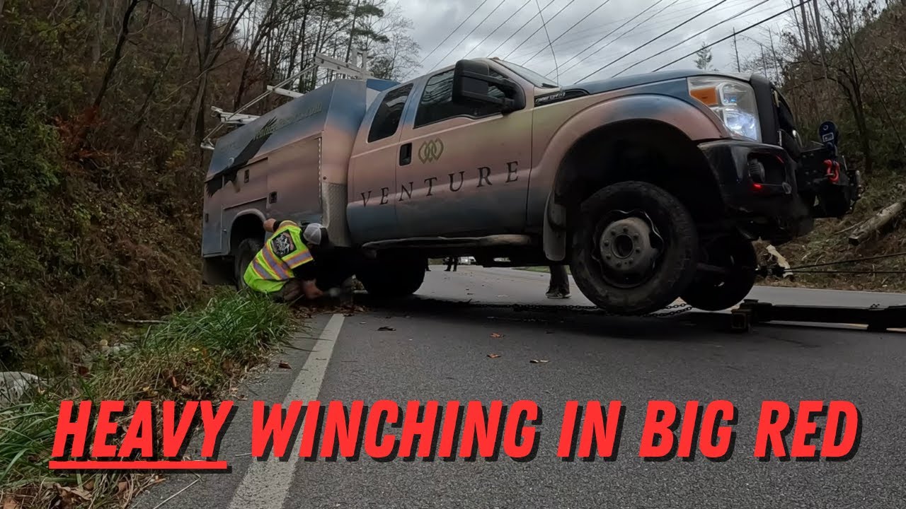 Heavy Winching In Big Red