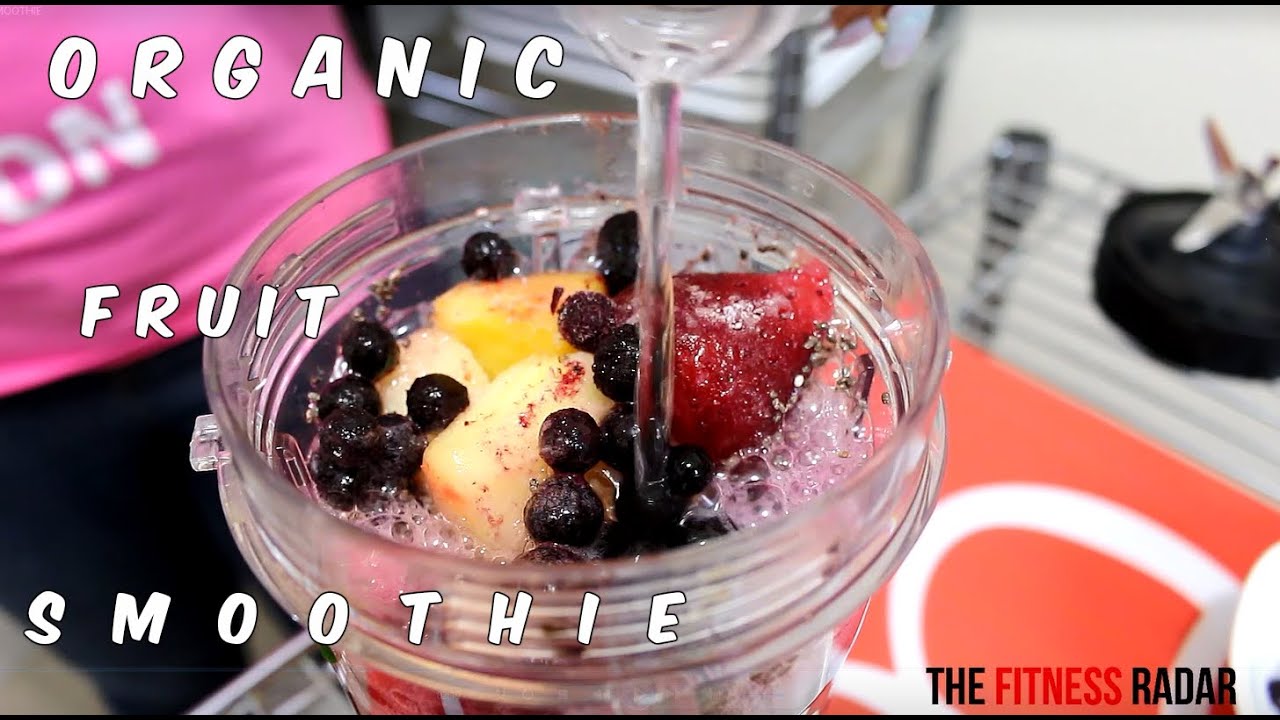 ORGANIC FRUIT & SELTZER WATER SMOOTHIE RECIPE WITH THE NUTRI NINJA