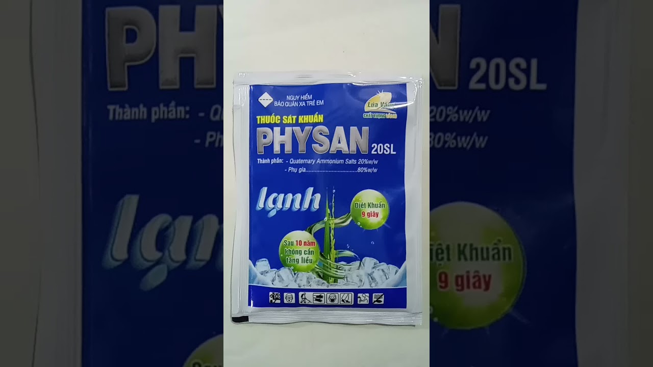 Thuốc S&aacute;t Khuẩn Physan 20SL Physan 20SL  G&oacute;i 25ml S&aacute;t khuẩn trừ nấm bệnh cho Phong Lan Hoa hồng