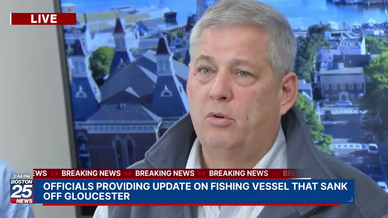 WATCH LIVE: Coast Guard providing update on fishing vessel that sank off Gloucester.