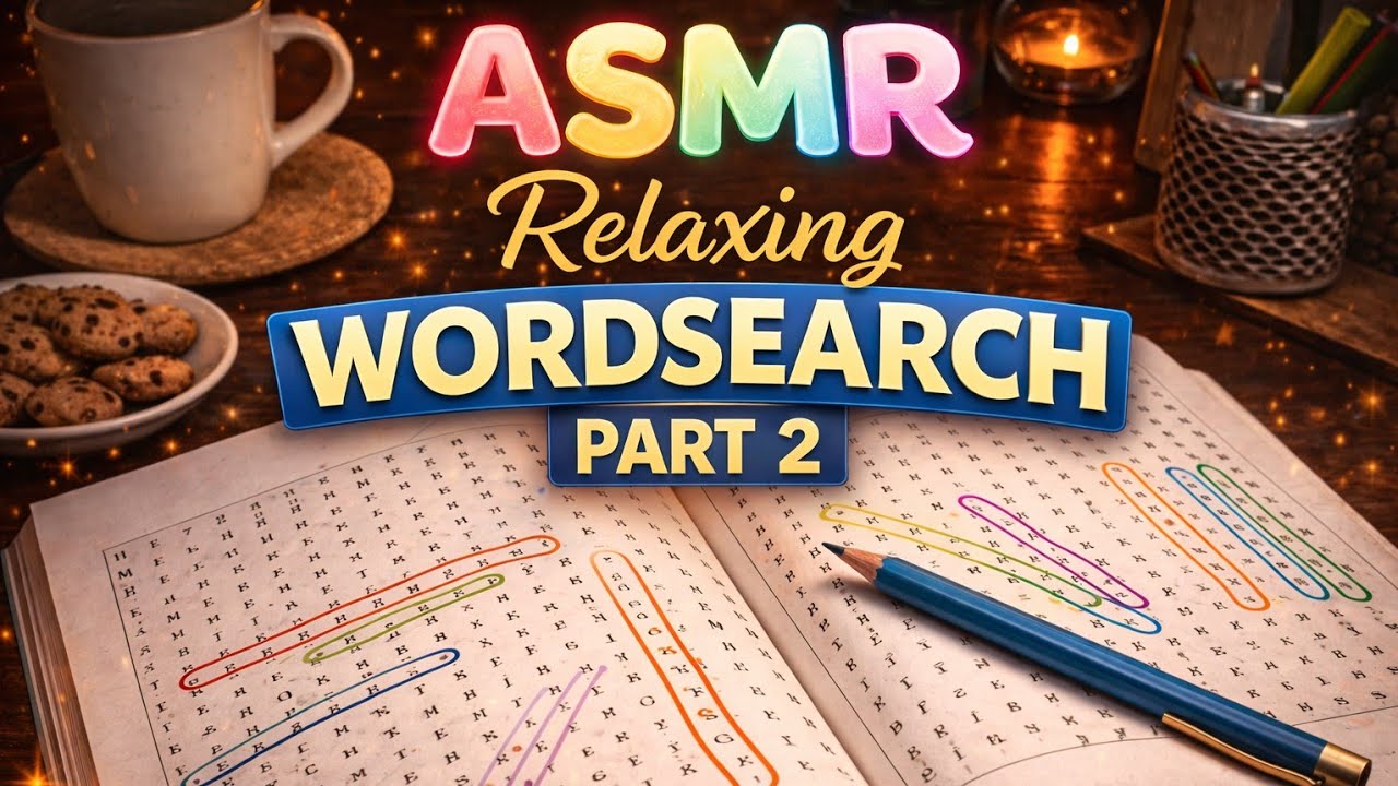 ASMR - Relaxing Word Search #2. Pen Sounds. Soft Spoken. 