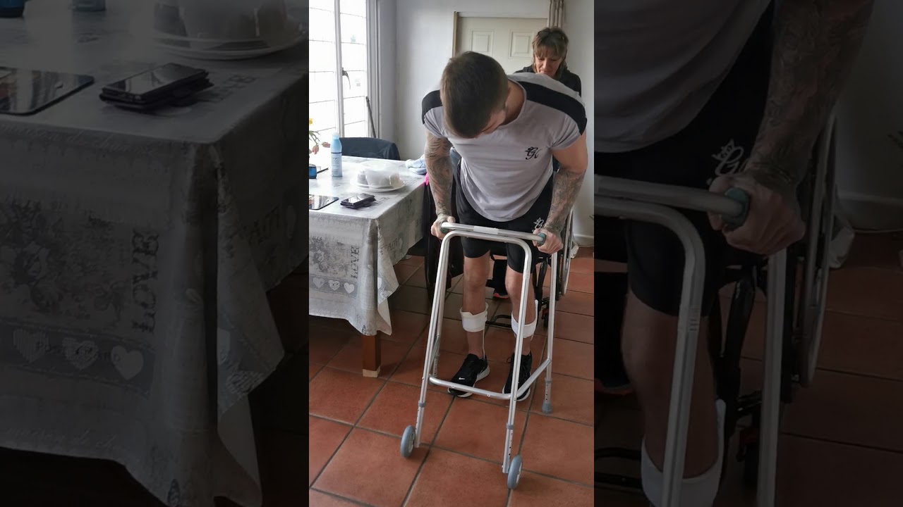 Spinal cord injury Wheelchair to First time walking on a Zimma frame