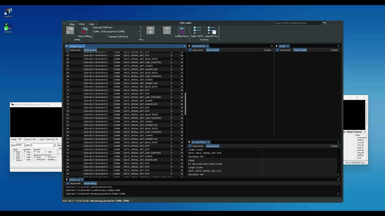 How to Sniff and Monitor any Serial Port with COM Sniffer | SerialTool Tutorial