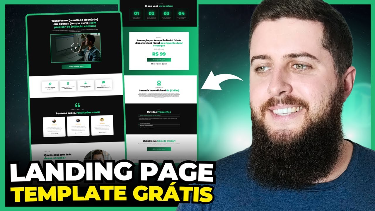 Como Criar uma LANDING PAGE de Alta Conversão | Template Grátis