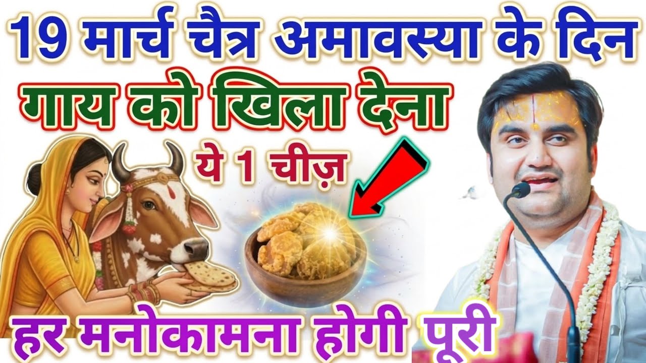 19 March😱 चैत्र अमावस्या के दिन गाय को खिला देना ये 1 चीज हर मनोकामना होगी पूरी#laxmi​ #upay​ 