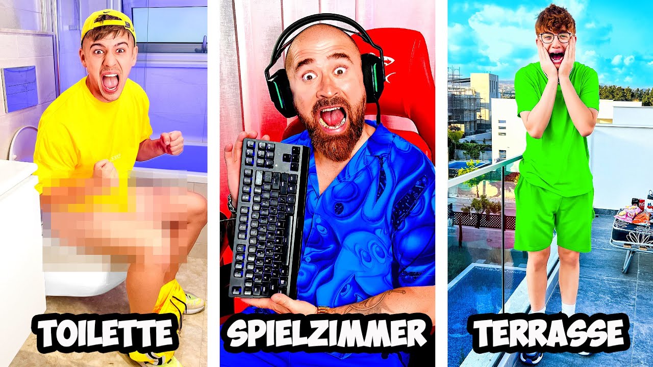 24 STUNDEN JEDER IN SEINEM EIGENEN ZIMMER ! 1000$ CHALLENGE !