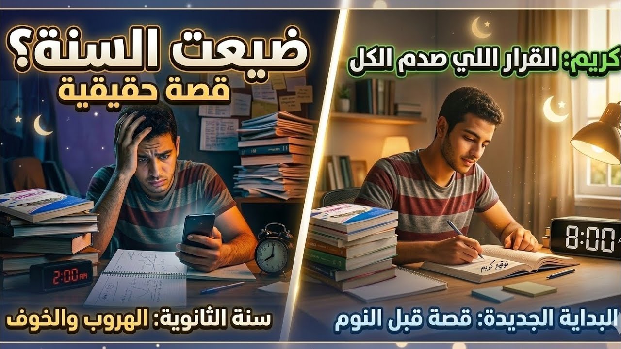 غمّض عينك واسمع.. قصة كريم طالب الثانوية (هدوء وراحة نفسية) ✨