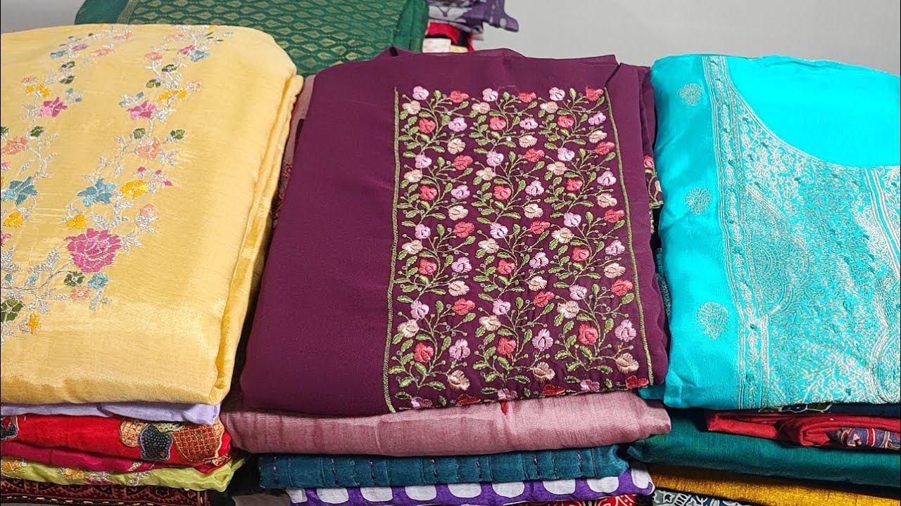 PURE BANARASI PARTY WEAR SET|PURE MODAL MUSLIN SILK HANDWORK DESIGNER DUPATTA|RAYON AJRAKCOTTON SET 