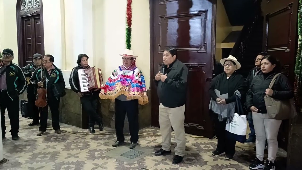 INTERVENCION DEL CAPORAL Y ALCALDE DE LA MUNICIPALIDAD DE SAN MATEO EN EL RECIBIMIENTO A LOS JAYLLES