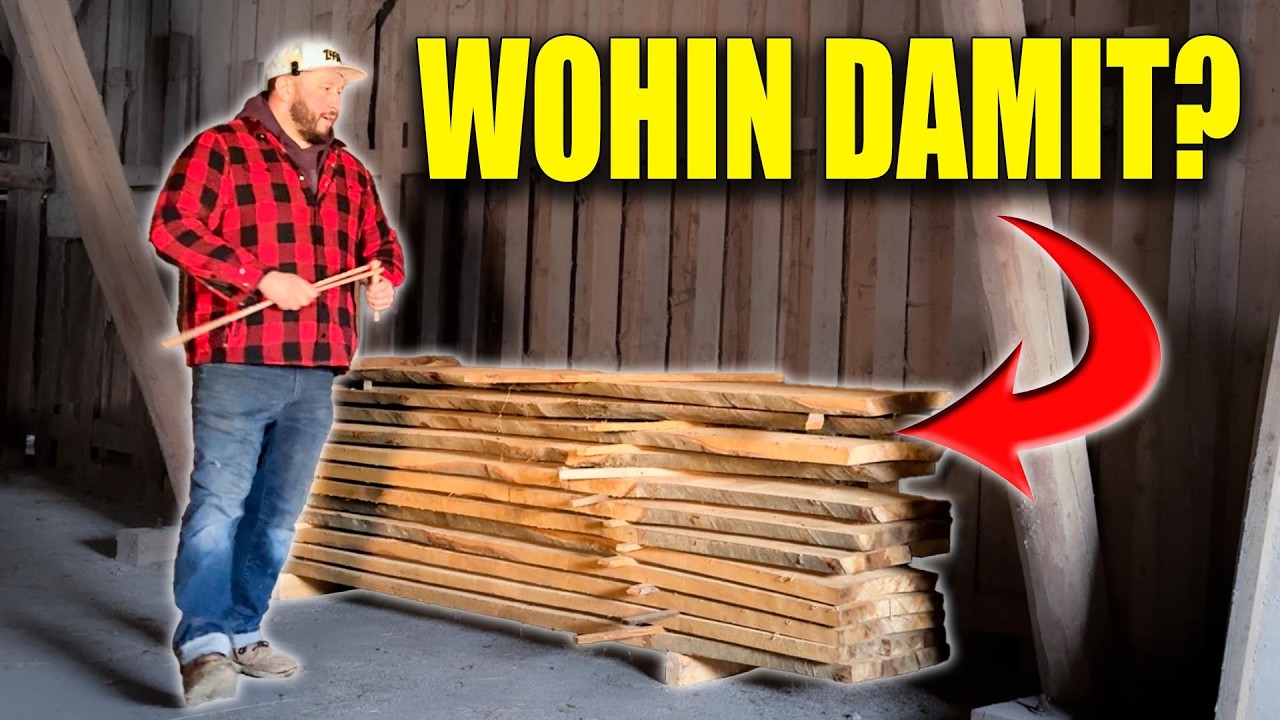 Ich hole einen Stamm Buche in die Werkstatt… aber zuerst muss Platz her!
