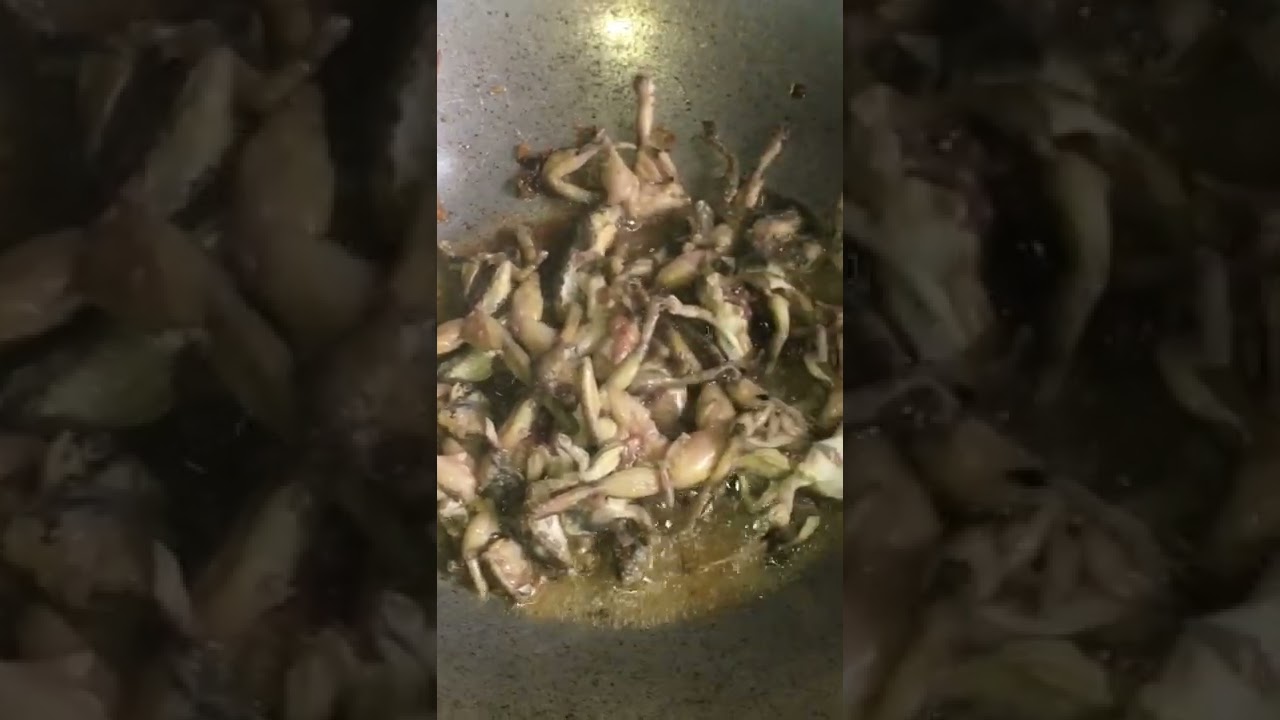 Fried small Frog