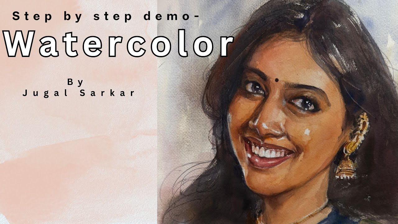 Watercolor Portrait Painting | Portrait Drawing Tutorial | Jugal Sarkar